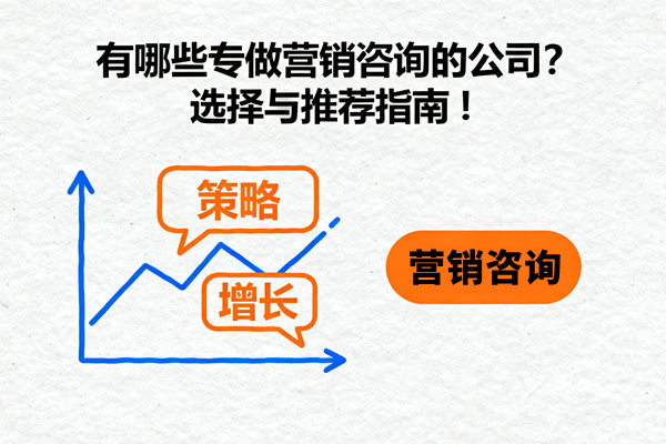 有哪些專做營銷咨詢的公司？選擇與推薦指南！